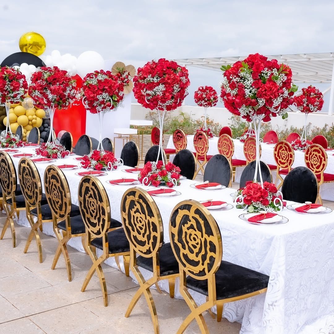 Tables, Chairs, Centerpieces & Utensils