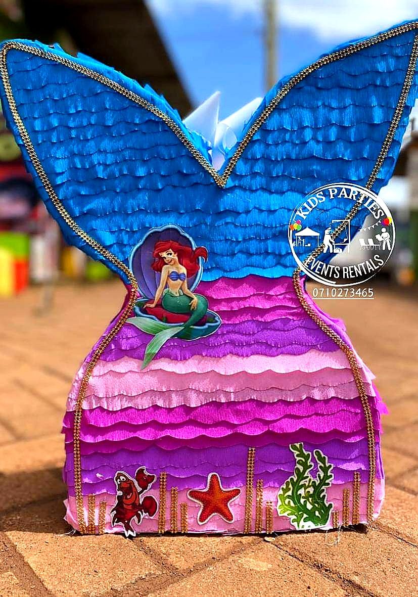 Mermaid tail themed pinata for hire in Nairobi